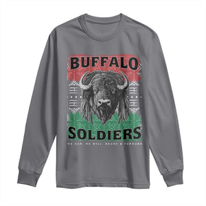 Buffalo Soldiers Long Sleeve Shirt Retro African American Black History TS10 Charcoal Print Your Wear