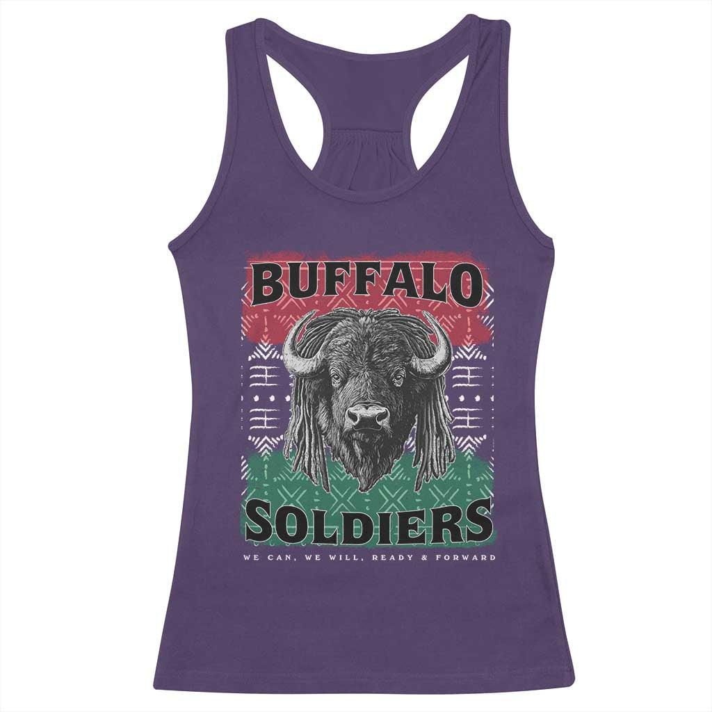 Buffalo Soldiers Racerback Tank Top Retro African American Black History TS10 Purple Print Your Wear