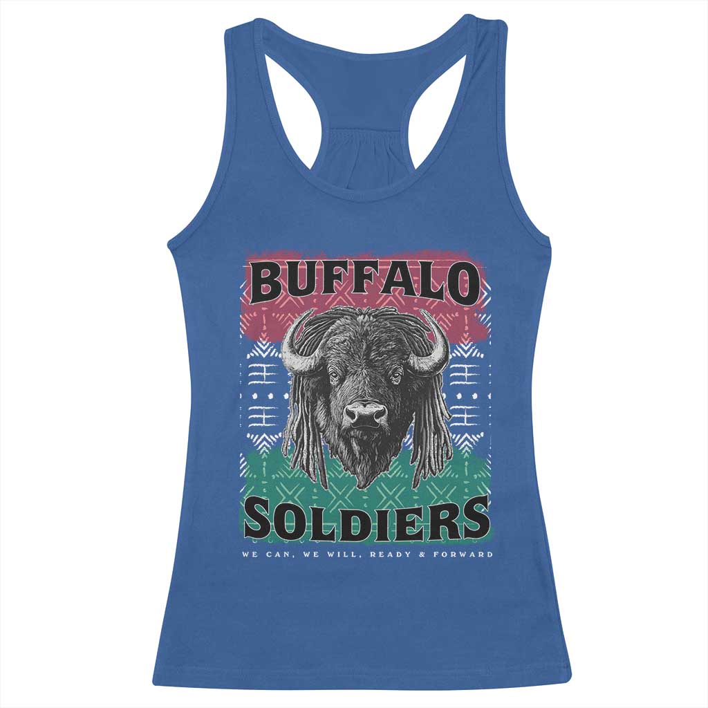 Buffalo Soldiers Racerback Tank Top Retro African American Black History TS10 Royal Blue Print Your Wear