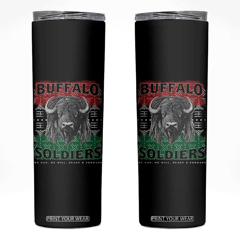 Buffalo Soldiers Skinny Tumbler Retro African American Black History TS10 Black Print Your Wear