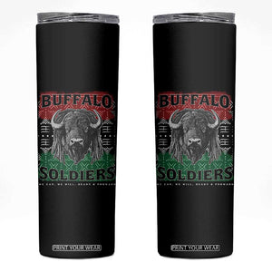 Buffalo Soldiers Skinny Tumbler Retro African American Black History TS10 Black Print Your Wear