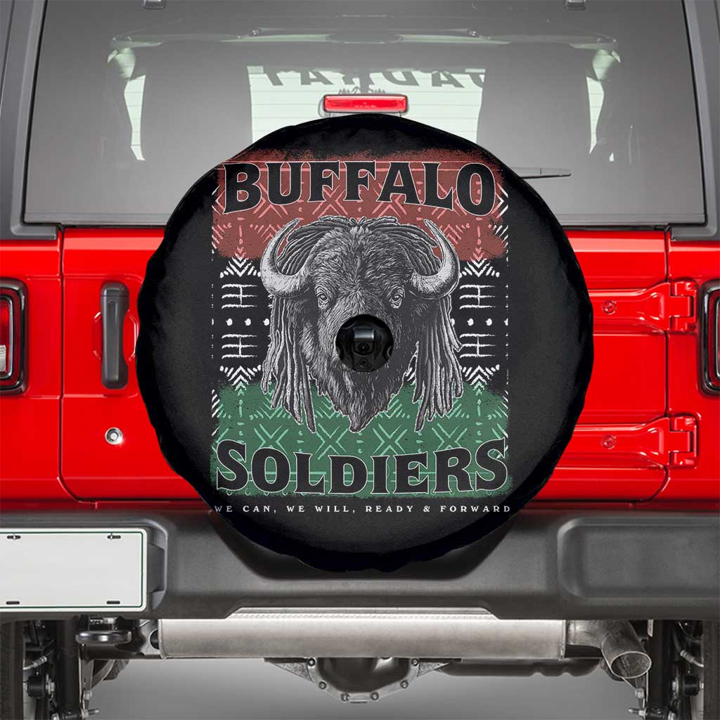 Buffalo Soldiers Spare Tire Cover Retro African American Black History TS10 Black Print Your Wear