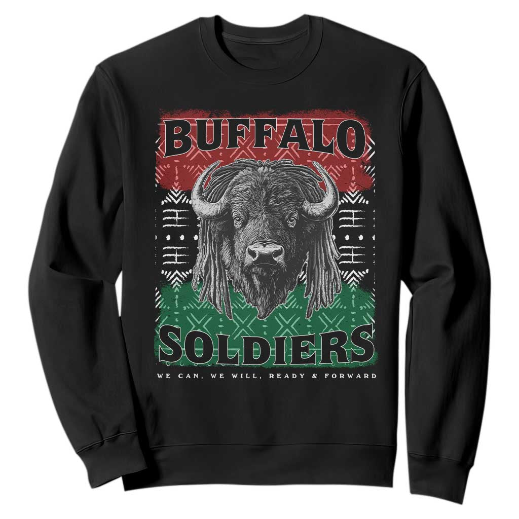 Buffalo Soldiers Sweatshirt Retro African American Black History TS10 Black Print Your Wear