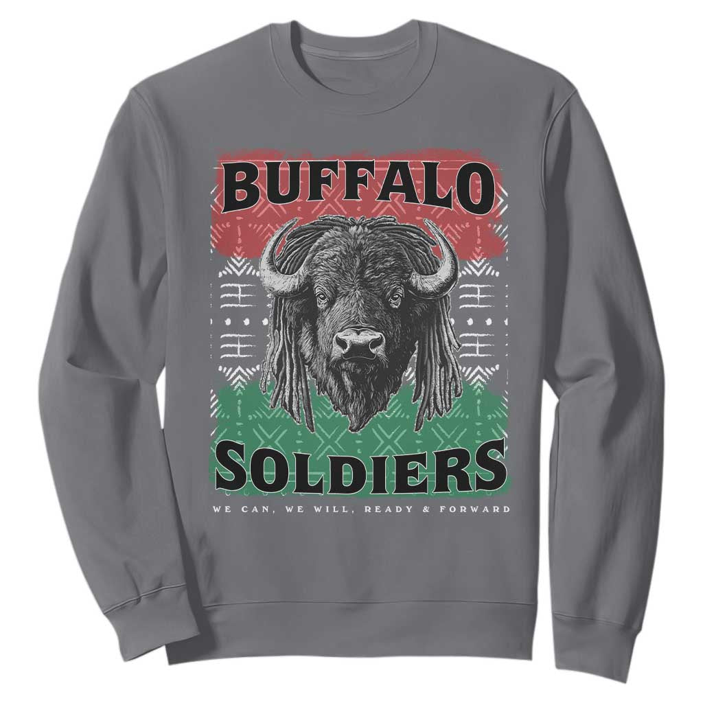 Buffalo Soldiers Sweatshirt Retro African American Black History TS10 Charcoal Print Your Wear