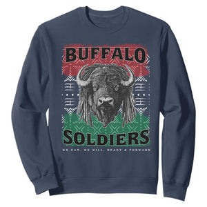 Buffalo Soldiers Sweatshirt Retro African American Black History TS10 Navy Print Your Wear