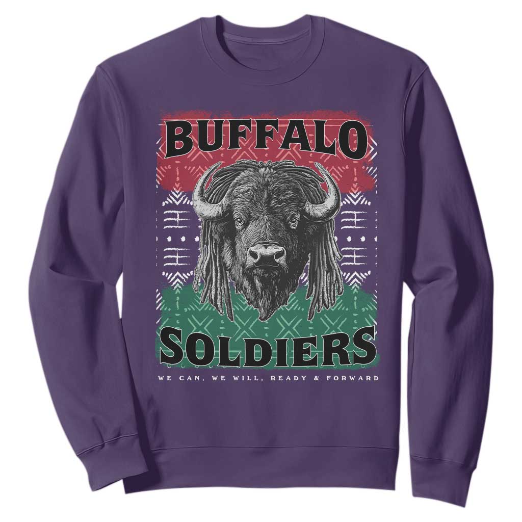 Buffalo Soldiers Sweatshirt Retro African American Black History TS10 Purple Print Your Wear