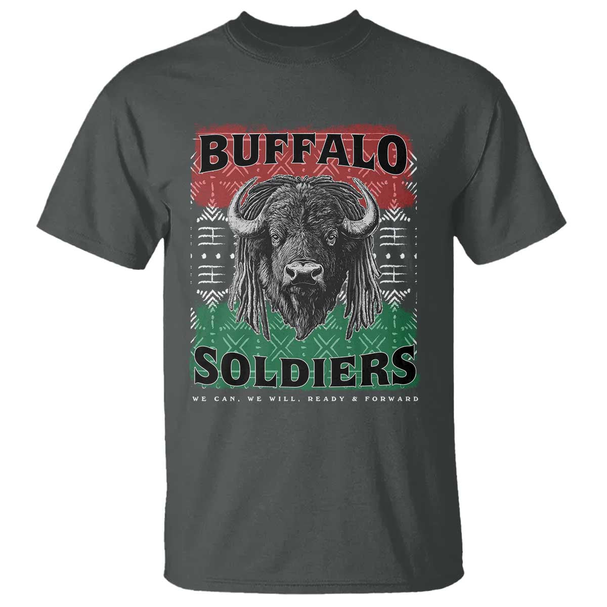 Buffalo Soldiers T Shirt Retro African American Black History TS10 Dark Heather Print Your Wear