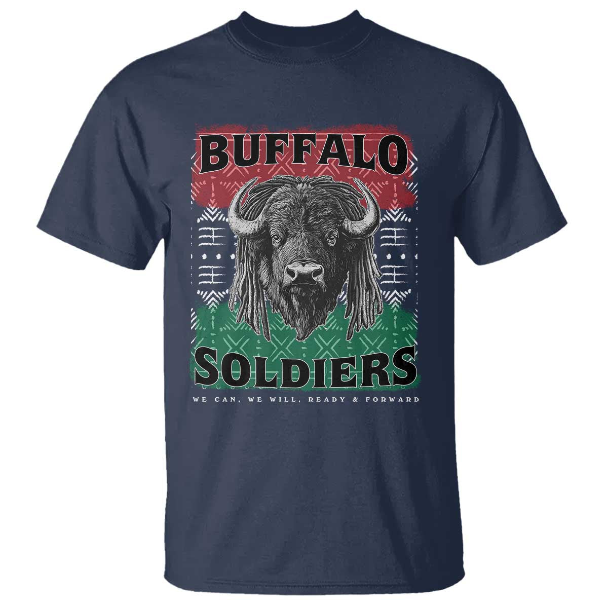 Buffalo Soldiers T Shirt Retro African American Black History TS10 Navy Print Your Wear