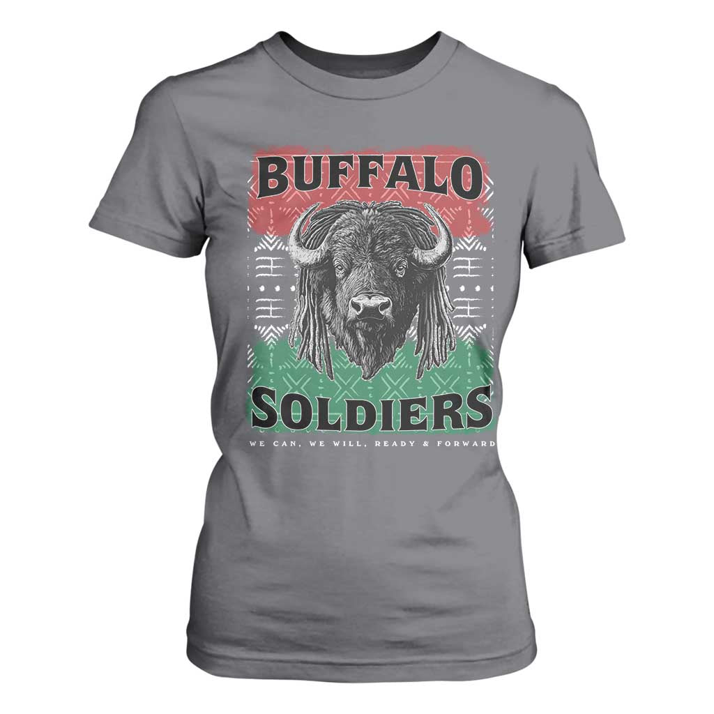 Buffalo Soldiers T Shirt For Women Retro African American Black History TS10 Charcoal Print Your Wear