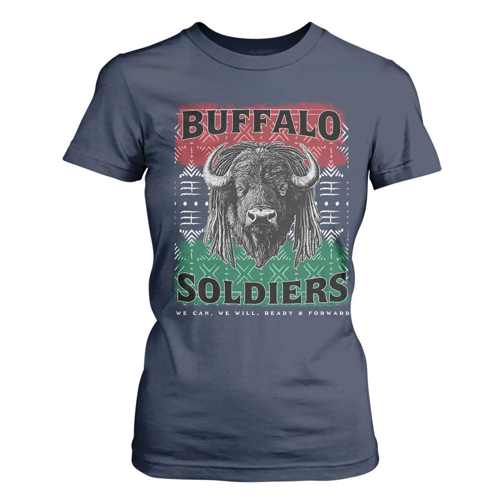 Buffalo Soldiers T Shirt For Women Retro African American Black History TS10 Navy Print Your Wear