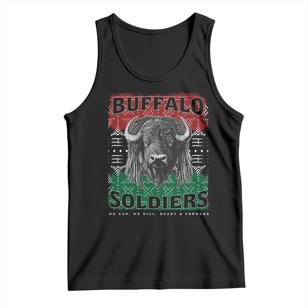 Buffalo Soldiers Tank Top Retro African American Black History TS10 Black Print Your Wear