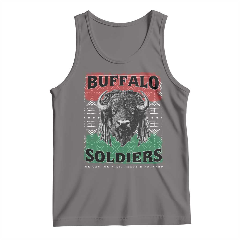 Buffalo Soldiers Tank Top Retro African American Black History TS10 Deep Heather Print Your Wear