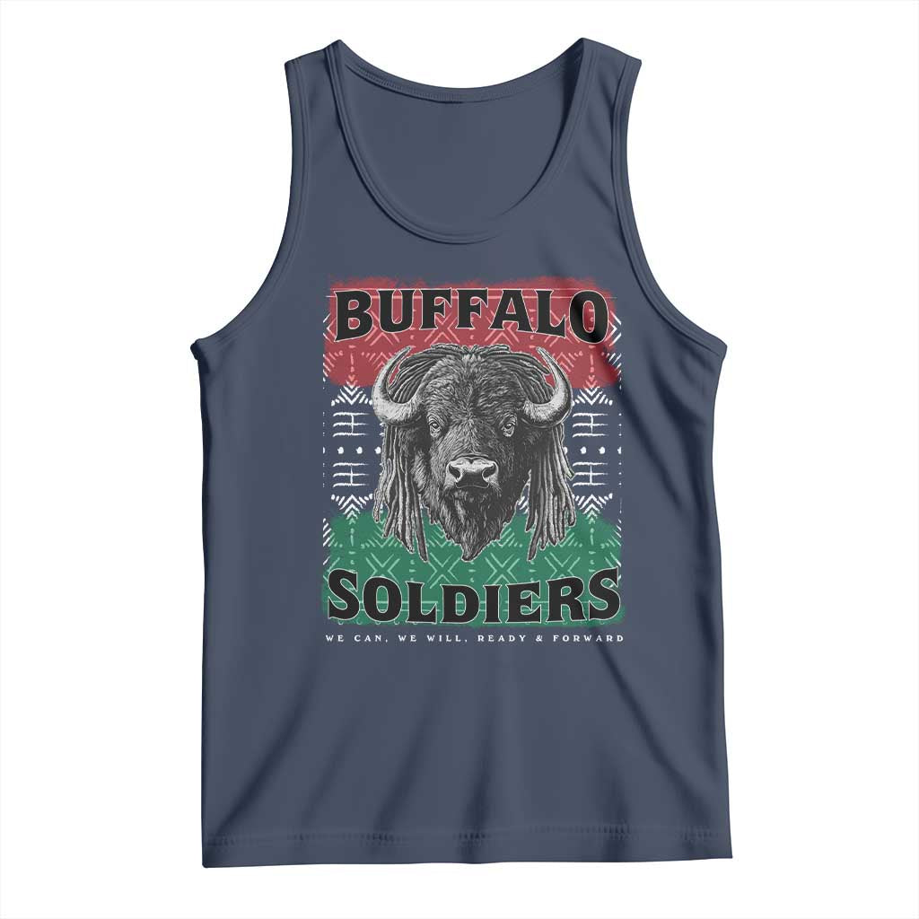 Buffalo Soldiers Tank Top Retro African American Black History TS10 Navy Print Your Wear