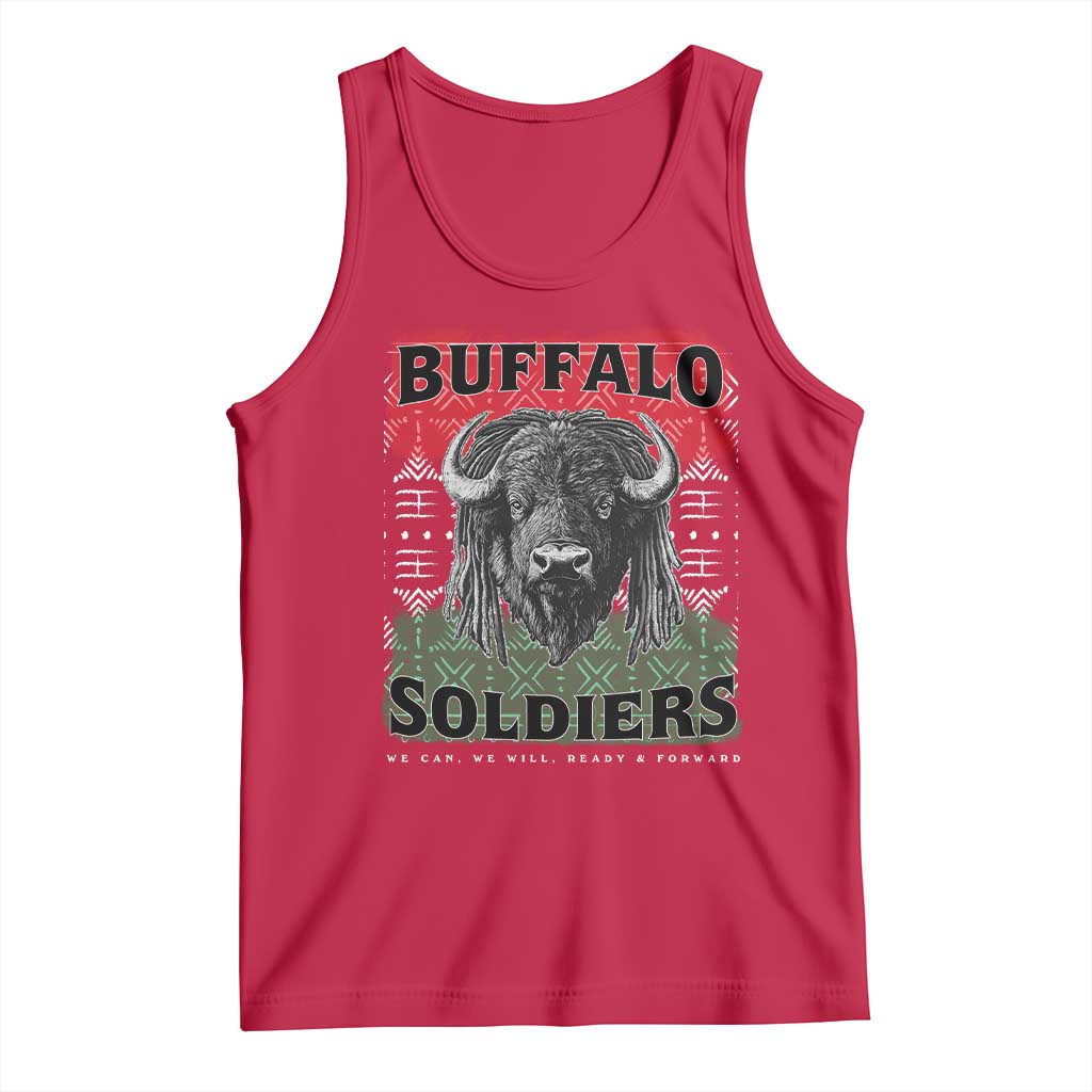 Buffalo Soldiers Tank Top Retro African American Black History TS10 Red Print Your Wear