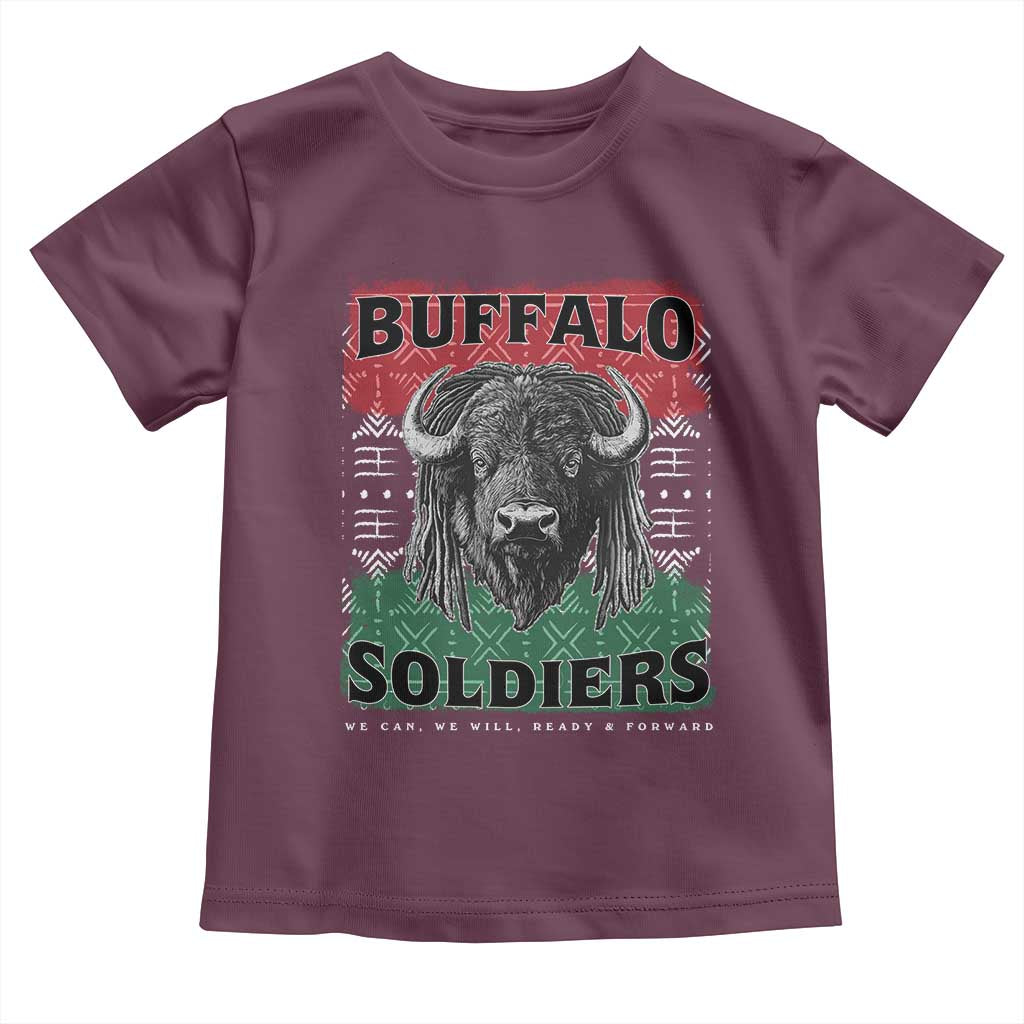 Buffalo Soldiers Toddler T Shirt Retro African American Black History TS10 Maroon Print Your Wear