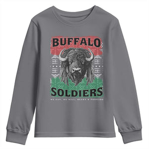 Buffalo Soldiers Youth Sweatshirt Retro African American Black History TS10 Charcoal Print Your Wear