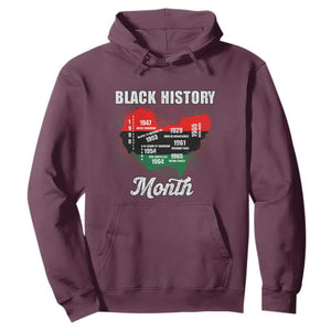 Black History Leaders Hoodie African American Milestones Map Civil Right TS10 Maroon Print Your Wear