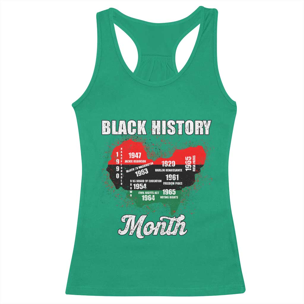 Black History Leaders Racerback Tank Top African American Milestones Map Civil Right TS10 Irish Green Print Your Wear