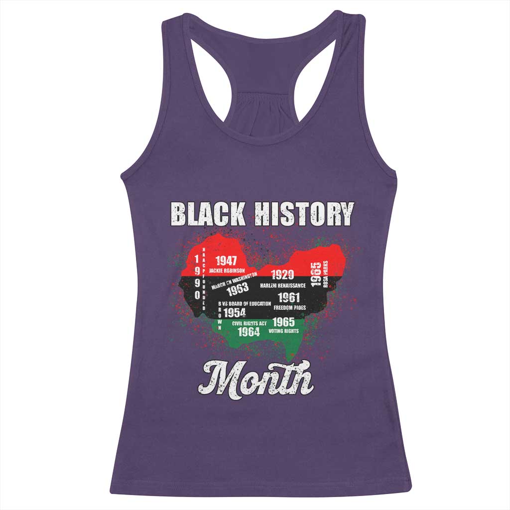 Black History Leaders Racerback Tank Top African American Milestones Map Civil Right TS10 Purple Print Your Wear