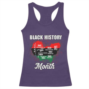 Black History Leaders Racerback Tank Top African American Milestones Map Civil Right TS10 Purple Print Your Wear