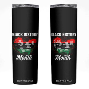 Black History Leaders Skinny Tumbler African American Milestones Map Civil Right TS10 Black Print Your Wear