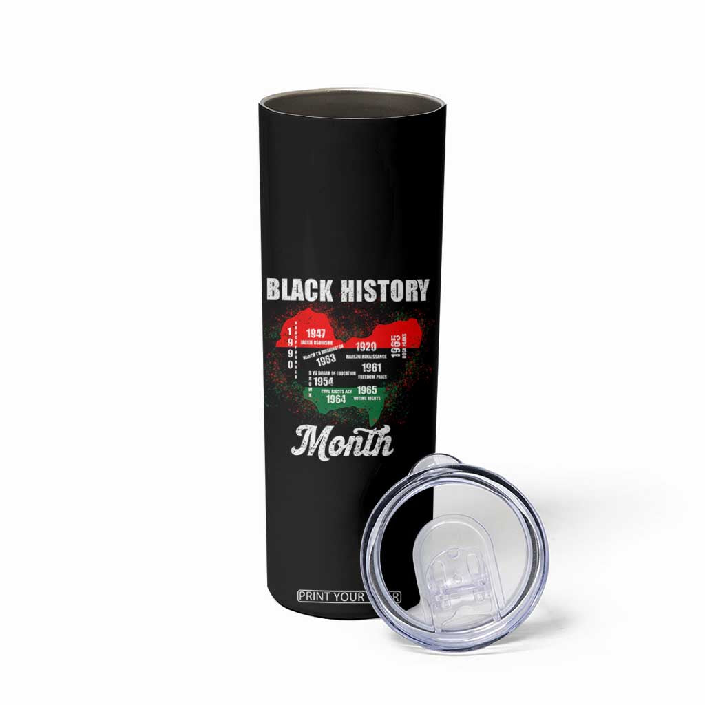 Black History Leaders Skinny Tumbler African American Milestones Map Civil Right TS10 Print Your Wear