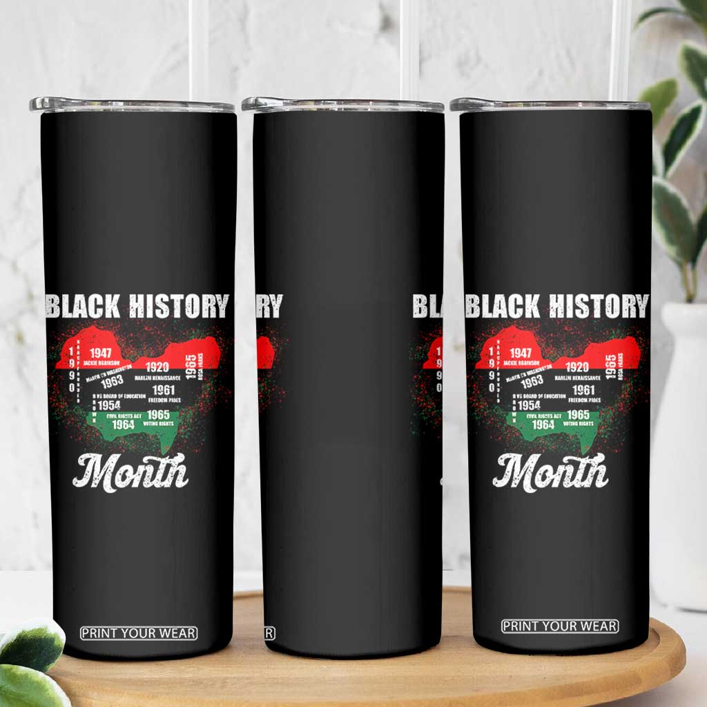 Black History Leaders Skinny Tumbler African American Milestones Map Civil Right TS10 Print Your Wear