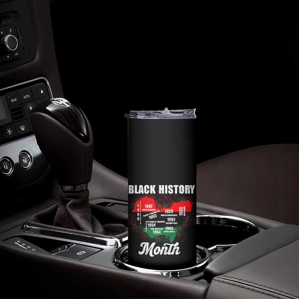 Black History Leaders Skinny Tumbler African American Milestones Map Civil Right TS10 Print Your Wear