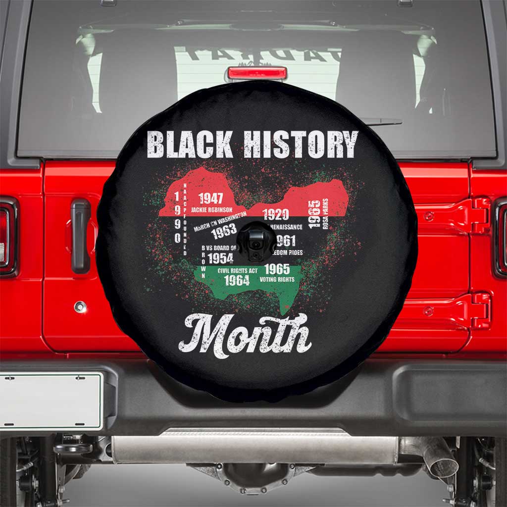 Black History Leaders Spare Tire Cover African American Milestones Map Civil Right TS10 Black Print Your Wear
