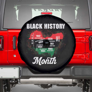 Black History Leaders Spare Tire Cover African American Milestones Map Civil Right TS10 Black Print Your Wear