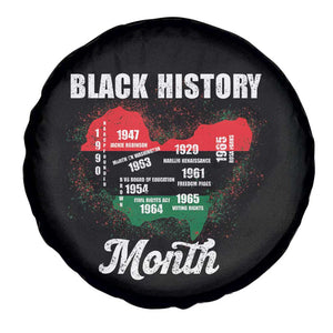 Black History Leaders Spare Tire Cover African American Milestones Map Civil Right TS10 Print Your Wear