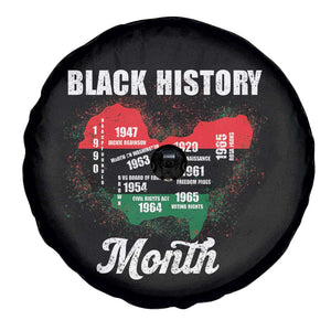 Black History Leaders Spare Tire Cover African American Milestones Map Civil Right TS10 Print Your Wear