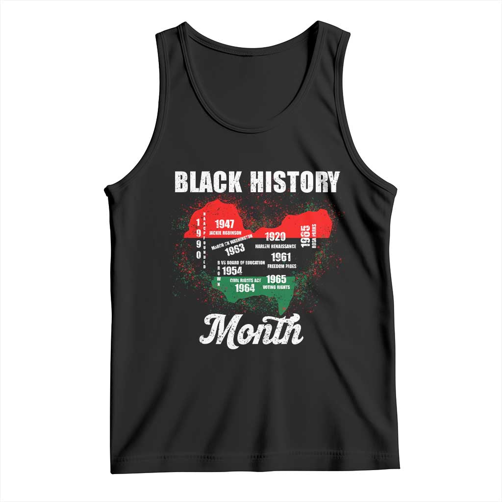 Black History Leaders Tank Top African American Milestones Map Civil Right TS10 Black Print Your Wear