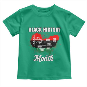 Black History Leaders Toddler T Shirt African American Milestones Map Civil Right TS10 Irish Green Print Your Wear