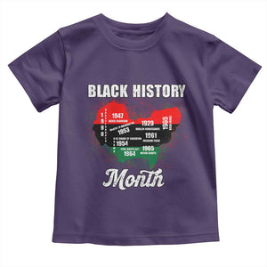 Black History Leaders Toddler T Shirt African American Milestones Map Civil Right TS10 Purple Print Your Wear