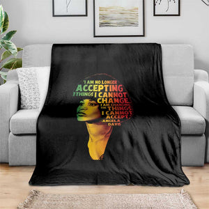 Angela Davis Inspirational Quote Throw Blanket Black History Month Afro Woman Activist TS10 Print Your Wear