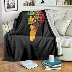 Angela Davis Inspirational Quote Throw Blanket Black History Month Afro Woman Activist TS10 Print Your Wear