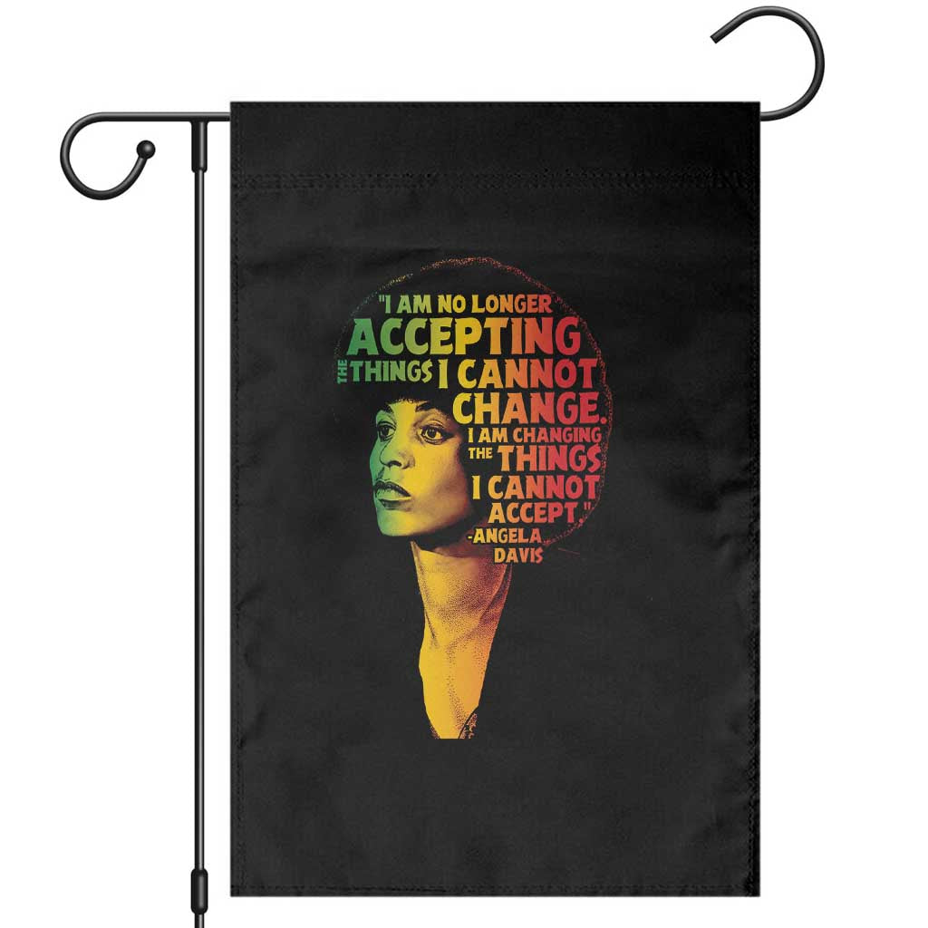 Angela Davis Inspirational Quote Garden Flag Black History Month Afro Woman Activist TS10 Black Print Your Wear