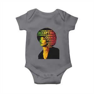 Angela Davis Inspirational Quote Baby Onesie Black History Month Afro Woman Activist TS10 Charcoal Print Your Wear