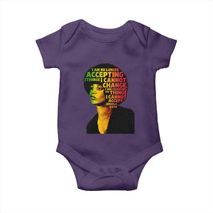 Angela Davis Inspirational Quote Baby Onesie Black History Month Afro Woman Activist TS10 Purple Print Your Wear