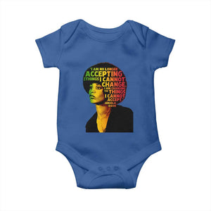 Angela Davis Inspirational Quote Baby Onesie Black History Month Afro Woman Activist TS10 Royal Blue Print Your Wear