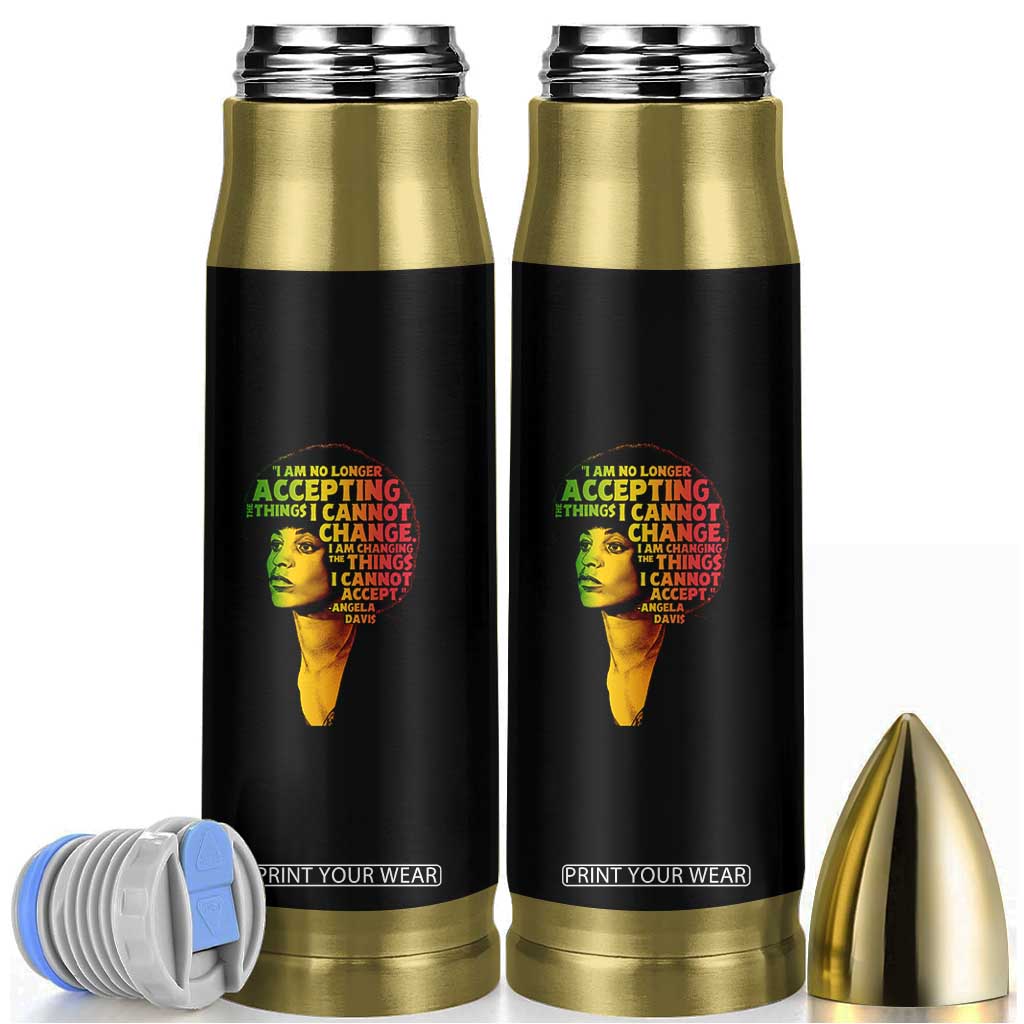 Angela Davis Inspirational Quote Bullet Tumbler Black History Month Afro Woman Activist TS10 Black Print Your Wear