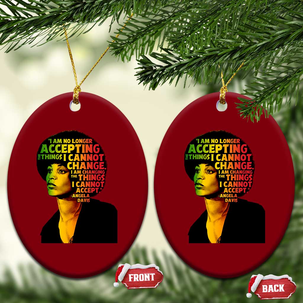 Angela Davis Inspirational Quote Ceramic Ornament Black History Month Afro Woman Activist TS10 Print Your Wear
