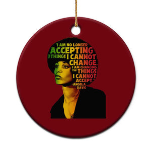 Angela Davis Inspirational Quote Ceramic Ornament Black History Month Afro Woman Activist TS10 1pc Red Print Your Wear