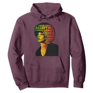 Angela Davis Inspirational Quote Hoodie Black History Month Afro Woman Activist TS10 Maroon Print Your Wear