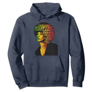Angela Davis Inspirational Quote Hoodie Black History Month Afro Woman Activist TS10 Navy Print Your Wear