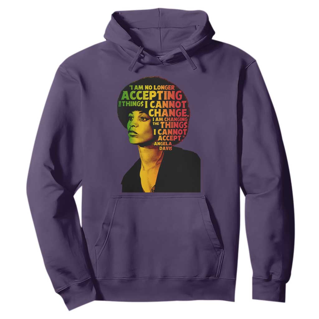 Angela Davis Inspirational Quote Hoodie Black History Month Afro Woman Activist TS10 Purple Print Your Wear