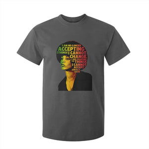 Angela Davis Inspirational Quote T Shirt For Kid Black History Month Afro Woman Activist TS10 Dark Heather Print Your Wear