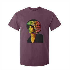 Angela Davis Inspirational Quote T Shirt For Kid Black History Month Afro Woman Activist TS10 Maroon Print Your Wear