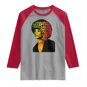 Angela Davis Inspirational Quote Raglan Shirt Black History Month Afro Woman Activist TS10 Sport Gray Red Print Your Wear